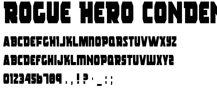 Rogue Hero Condensed font